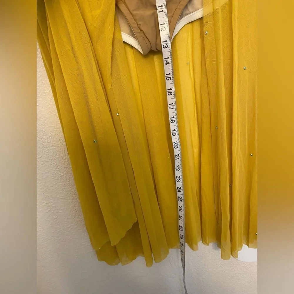Revolution Tenth House 2 piece dance costume yellow ENIGMA TH21006 MA adult